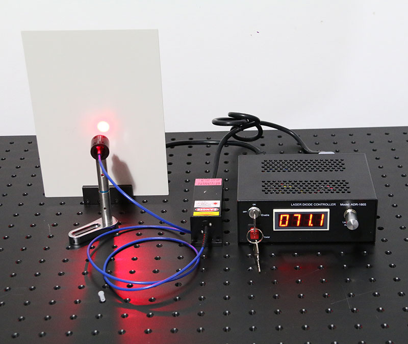 638nm 1~80mW SM Fiber Coupled Laser Red Laser Beam